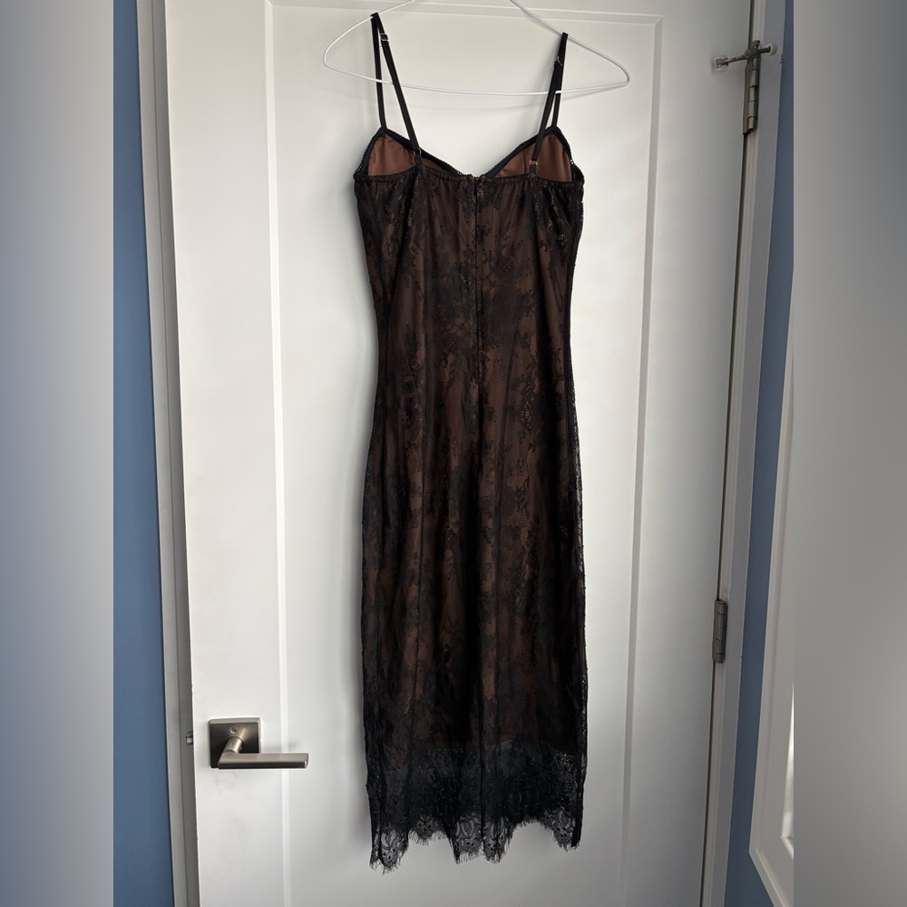 ARIELLA & AYANA | Black Luxe Lace Spaghetti Strap Midi Dress | Women’s Size S - Picture 7 of 17